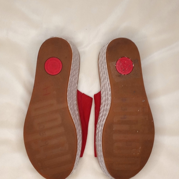 Fitflop Suede Espadrille Platform Wedges Boho Moto Micro Studs Casual Comfy Sz 7 - Picture 10 of 11